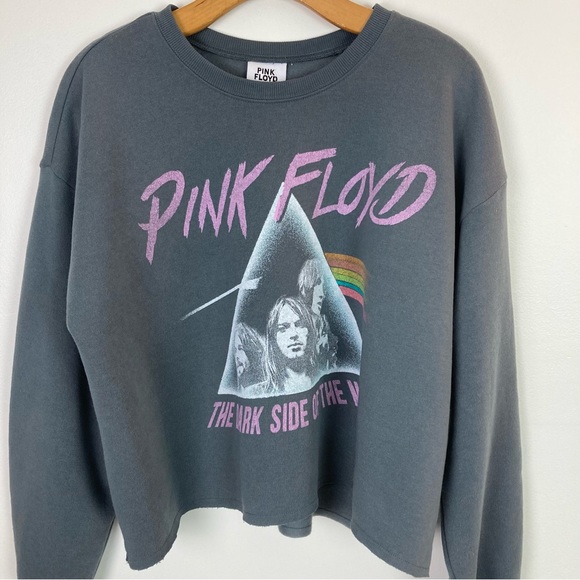 Pink Floyd Gray Cropped Sweatshirt Grayson Threads NWOT - Picture 3 of 9